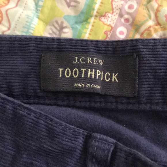 J Crew Toothpick Cords Navy 24A - Picture 4 of 4